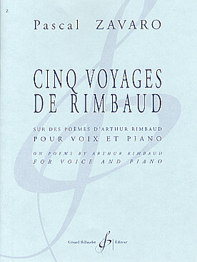 Illustration de Cinq Voyages de Rimbaud, sur des poèmes d'Arthur Rimbaud pour voix et piano