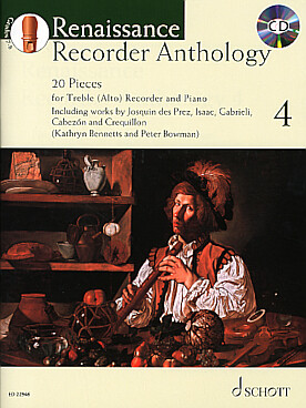 Illustration de RENAISSANCE RECORDER ANTHOLOGY avec CD d'écoute - Vol. 4 : 20 Pièces (alto)