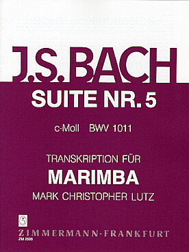 Illustration de Suite N° 5 BWV 1011 en do m pour marimba