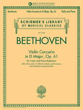 Illustration de Concerto op. 61 en ré M - éd. Schirmer (cadences Kreisler)