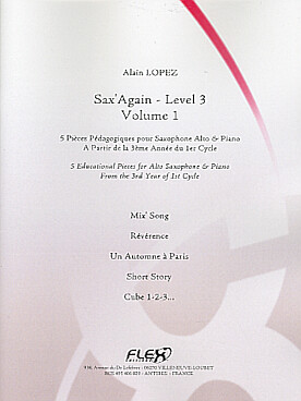 Illustration lopez sax' again niveau 3 vol. 1