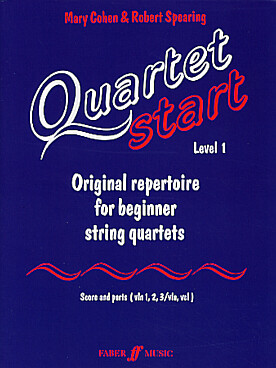 Illustration de Quartet start - Level 1 : original repertoire for beginner string quartets (C+P)