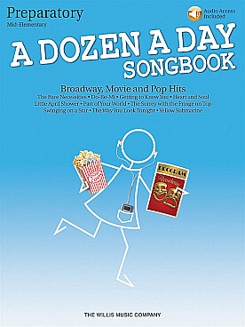 Illustration de A DOZEN A DAY SONGBOOK par E. M. Burnam - Broadway movie and pop hits (preparatory)