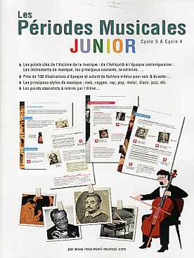 Illustration de Les PÉRIODES MUSICALES JUNIOR - niveau école CM1-CM2 et collège 6e