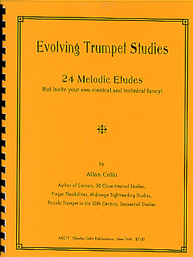 Illustration de Evolving trumpet studies, 24 Melodic etudes that invite your own musical and technical fancy !