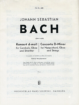 Illustration bach js concerto en re min parties