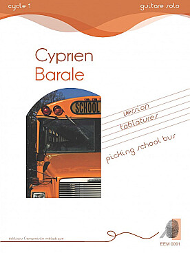 Illustration barale picking school bus tablature