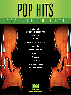 Illustration pop hits for violin duet