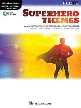 Illustration superhero themes flute