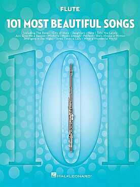 Illustration de 101 MOST BEAUTIFUL SONGS for flute