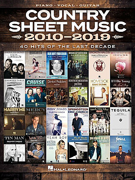 Illustration de COUNTRY SHEET MUSIC 2010-2019 (P/V/G)