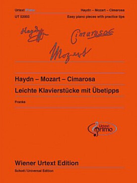 Illustration de PIECES FACILES POUR PIANO - 24 Easy pieces : Cimarosa, Haydn et Mozart