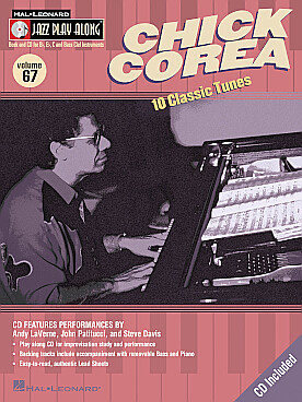 Illustration de JAZZ PLAY ALONG SERIES + CD play-along - Vol. 67 : Chick Corea