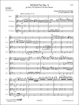Illustration de Sonate N° 1 pour flûte et trio de clarinettes