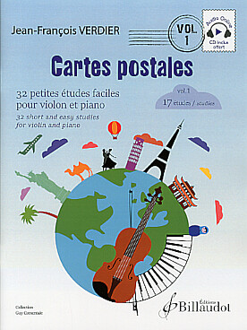 Illustration de Cartes postales : 32 pièces faciles en forme d'études - Vol. 1 : 17 études