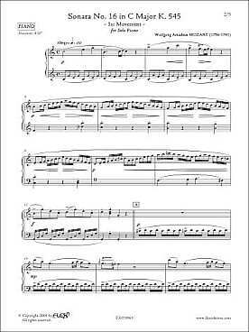 Illustration de Sonate K 545 N° 16 en do M - 1er mouvement