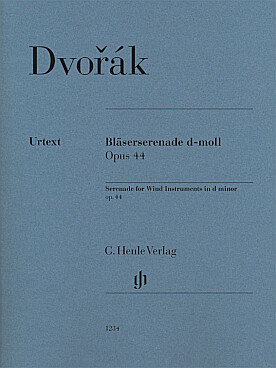 Illustration de Sérénade op. 44 en ré m pour vents (2 hautbois, 2 clarinettes, 2 bassons, contrebasson ad lib., 3 cors), violoncelle et contrebasse
