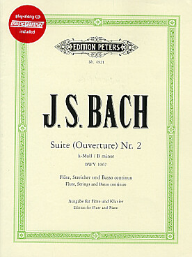 Illustration de Suite N° 2 BWV 1067 en si m - éd. Peters avec CD