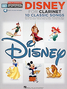 Illustration disney : 10 classic songs clarinet