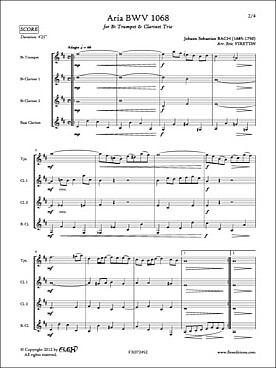 Illustration de Aria BWV 1068 pour trompette et trio de clarinettes