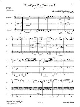 Illustration de Trio op. 87 (tr. Vireton) - 1er mouvement