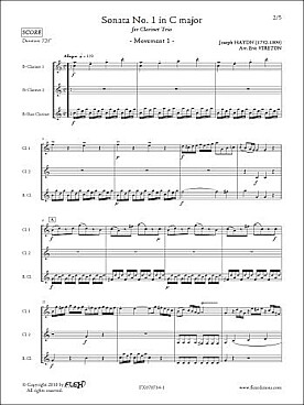 Illustration de Sonate N° 1 en do M (tr. Vireton) - 1er mouvement