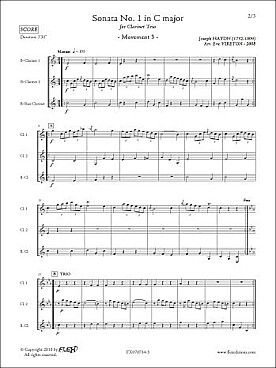Illustration de Sonate N° 1 en do M (tr. Vireton) - 3e mouvement