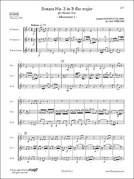 Illustration de Sonate N° 2 en si b M (tr. Vireton) - 1er mouvement