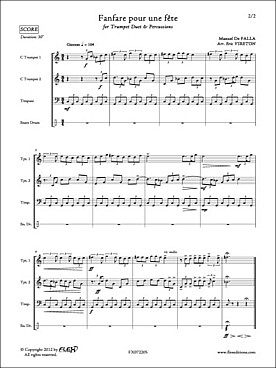 Illustration de Fanfare pour une fête (2 trompettes, timbales et caisse claire)