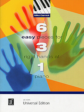 Illustration de 6 Easy pieces for 3 right hands