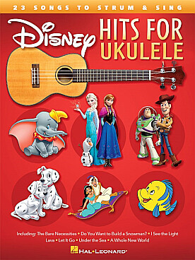 Illustration de DISNEY HITS FOR UKULELE : 23 morceaux