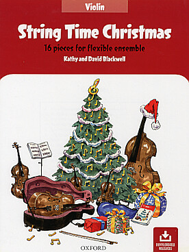 Illustration blackwell string time christmas violon