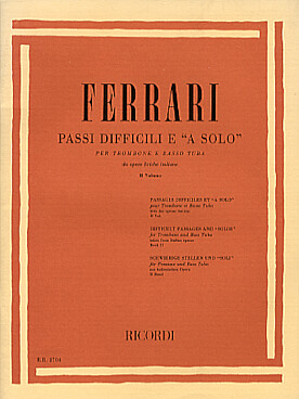 Illustration de Passi difficili e "a solo" pour trombone et tuba basse - Vol. 2