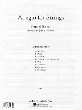 Illustration de Adagio pour cordes op. 11