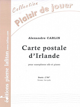 Illustration carlin carte postale d'irlande sax tenor