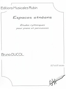 Illustration de Espace etnéens : études rythmiques pour piano et percussion