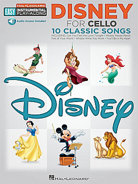 Illustration disney : 10 classic songs cello