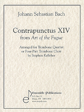Illustration de Contrapunctus XIV from Art of the fugue pour quartet de trombones