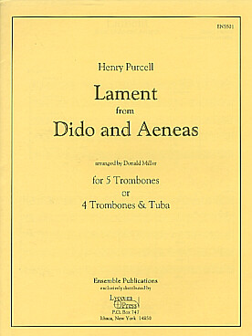 Illustration de Lament from Dido and Aeneas pour 5 trombones ou 4 trombones et un cor