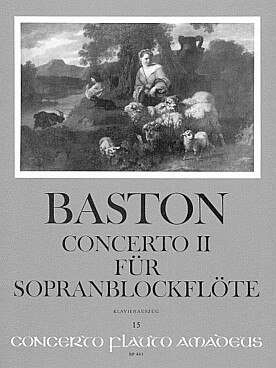 Illustration de Concerto N° 2 en do M pour flûte à bec soprano, cordes et basse continue réd. piano