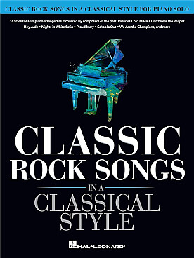 Illustration classic rock songs in a classical style