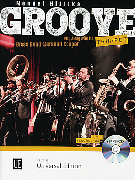 Illustration de GROOVE TRUMPET, play-along with the brass band Marshall Cooper (allemand- anglais)