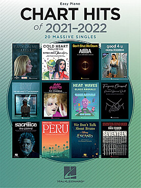 Illustration chart hits of 2021-2022 (easy piano)