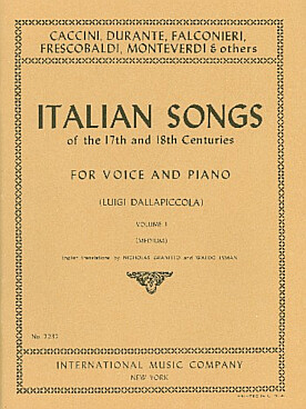 Illustration italian songs 17e/18e vol. 1 voix moy