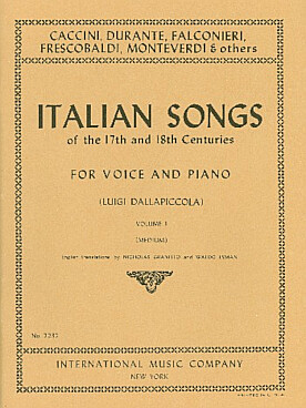 Illustration de ITALIAN SONGS of the 17e & 18e - Vol. 1 voix moyenne