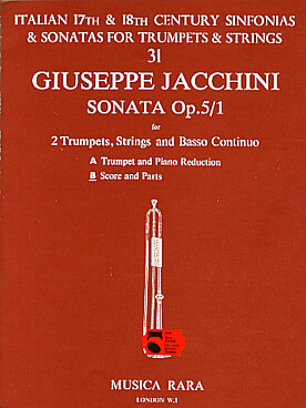 Illustration jacchini sonate op. 5/1 en re maj