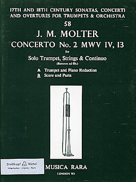 Illustration de Concerto N° 2 MWV IV:13 en ré M pour trompette, cordes et basse continue