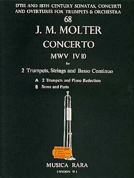 Illustration de Concerto MWV IV:10 en ré M pour 2 trompettes, cordes et bass continue