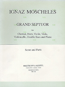 Illustration de Grand septuor op. 88 pour clarinette, cor, violon, alto, violoncelle, contrebasse et piano