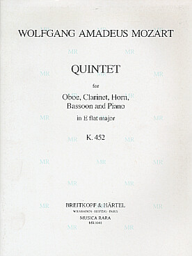 Illustration mozart quintette k. 452 en mi b maj